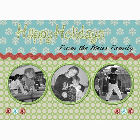 Happy Holidays Christmas Card By Martha Meier 7 x5  Photo Card - 5