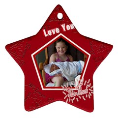 Love You This Much Red - Ornament (Star)