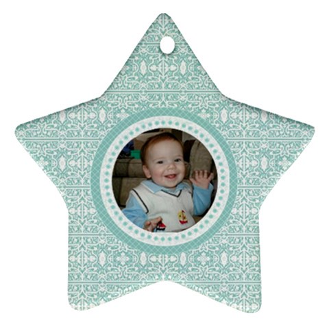 Tiffany Blue Lace Star Ornament By Klh Front