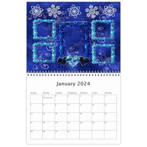 Frill Frame Calendar 2024 By Ellan Jan 2024