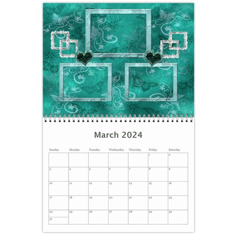 Frill Frame Calendar 2024 By Ellan Mar 2024