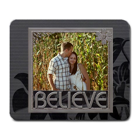 Believe Large Mousepad By Lil Front