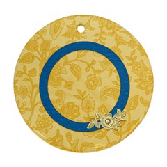 Ornament-Ella in Blue 1004 - Round Ornament (Two Sides)