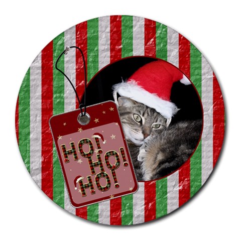 Ho Ho Ho Large Round Mousepad By Lil Front