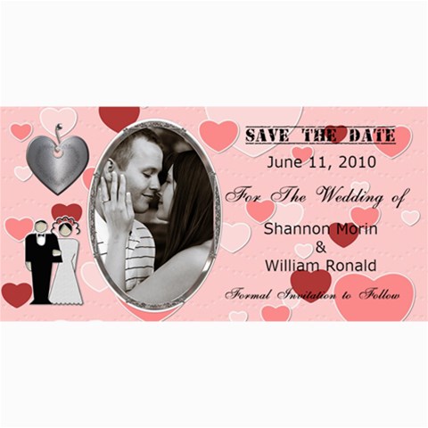 Wedding Save The Date Cards #2 By Lil 8 x4  Photo Card - 5