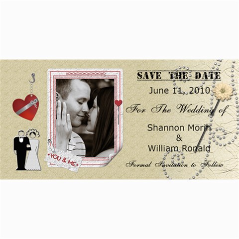 Wedding Save The Date Cards #3 By Lil 8 x4  Photo Card - 2