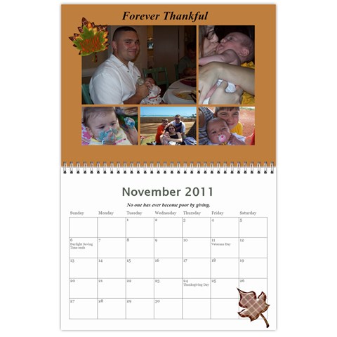 Calendar By Rebecca Nov 2011