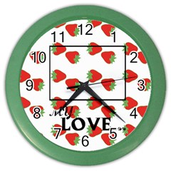 Strawberry - Clock - Color Wall Clock