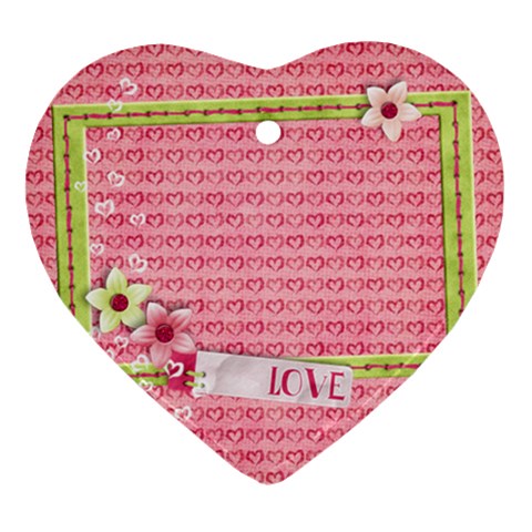 Love & Hearts Ornament By Mikki Front