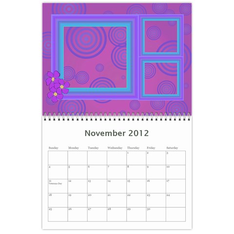 Colorful Calendar 2012 By Galya Nov 2012