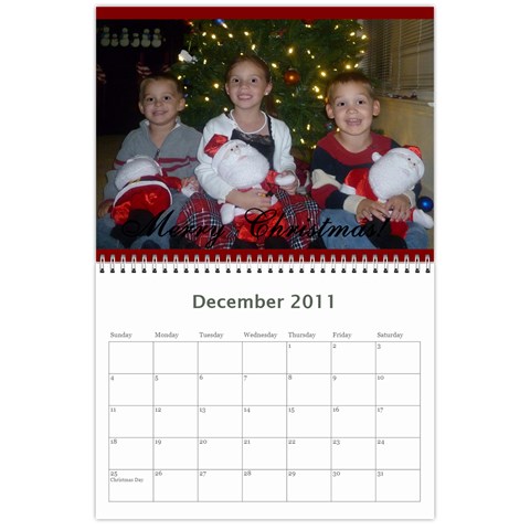 Chris Calendar By Kayla Dec 2011