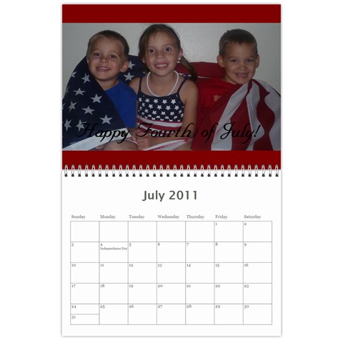 Chris Calendar By Kayla Jul 2011