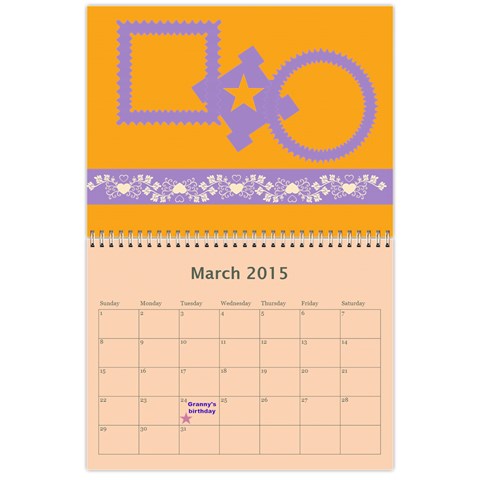 Calendar 12 Months Mar 2015