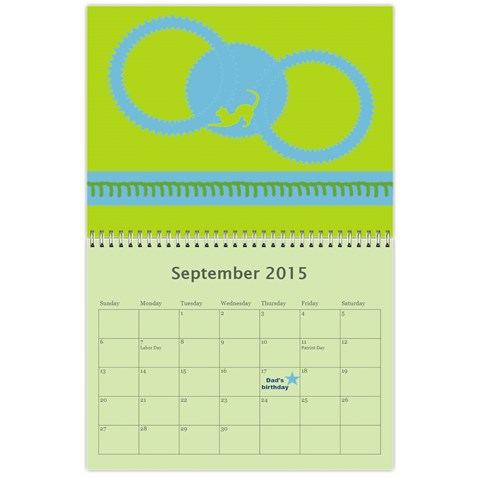 Calendar 12 Months Sep 2015