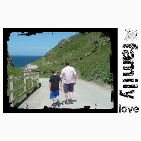 Family Love Grunge Frame Poster By Catvinnat 24 x16  Poster - 1