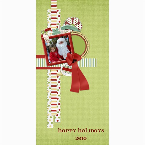 Happy Holidays 4x8 Card 1002 By Lisa Minor 8 x4  Photo Card - 1