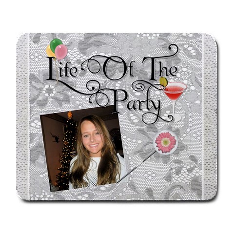 Life Of The Party Large Mousepad By Lil Front