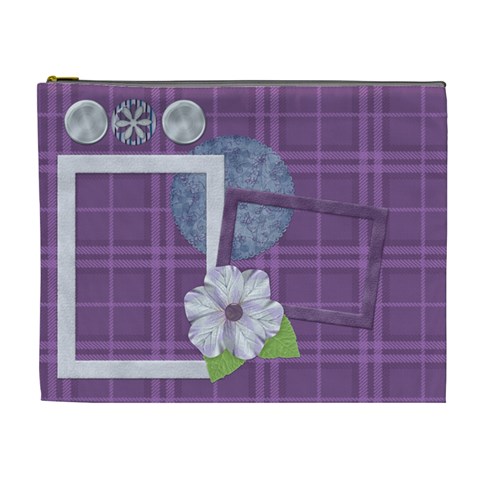 Lavender Rain Cosmetic Bag Xl 104 By Lisa Minor Front