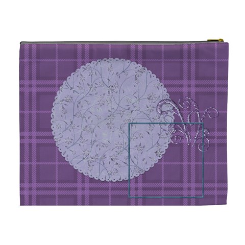 Lavender Rain Cosmetic Bag Xl 104 By Lisa Minor Back
