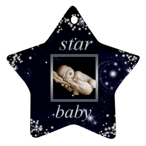 Star Baby Star Ornament By Catvinnat Front