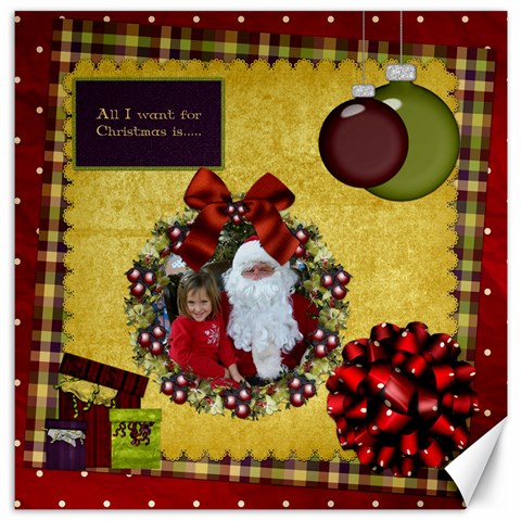 All I Want For Christmas 20x20 Canvas By Lisa Minor 19 x19.27  Canvas - 1