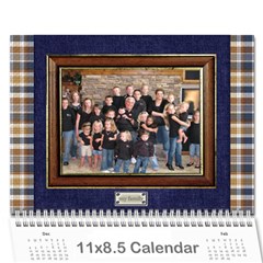 Family Calendar for Grandfather - Wall Calendar 11  x 8.5  (12-Months)