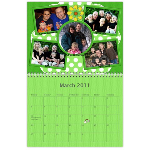 Family Calendar For Grandfather By Angela Mar 2011