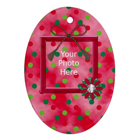 Merry And Bright Ornament Oval 101 By Lisa Minor Front