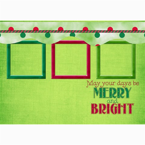 Merry And Bright Card 5x7 102 By Lisa Minor 7 x5  Photo Card - 5