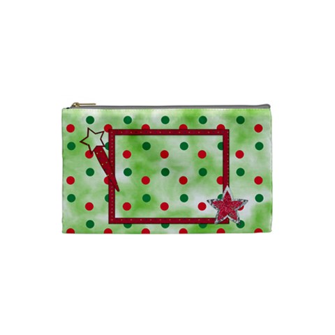 Merry And Bright Small Cosmetic Bag By Lisa Minor Front