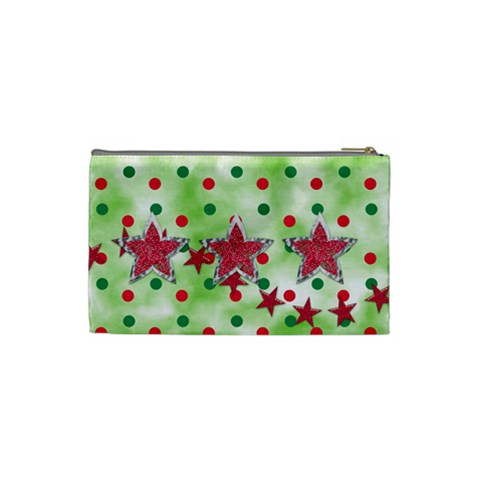 Merry And Bright Small Cosmetic Bag By Lisa Minor Back