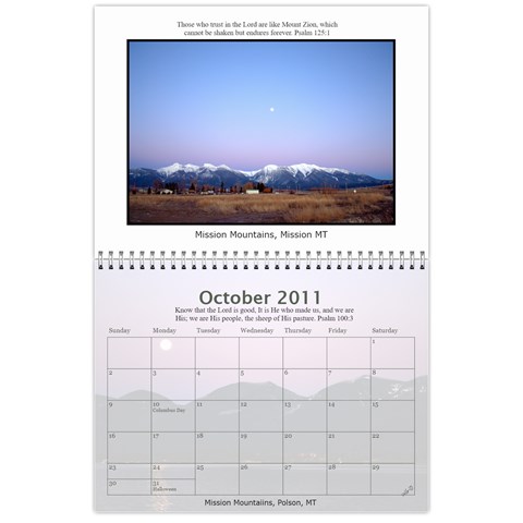 Nw Montana 2011 Calendar (gallery Praise Version) By Wendi Giles Oct 2011