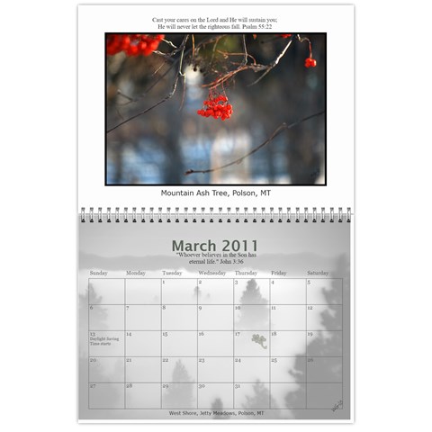 Nw Montana 2011 Calendar (gallery Praise Version) By Wendi Giles Mar 2011