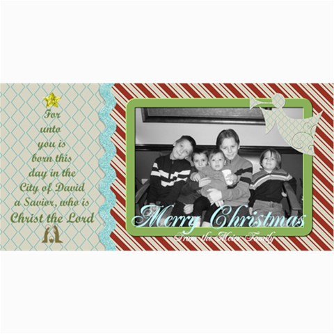 Merry Christmas Photo Card W Tree By Martha Meier 8 x4  Photo Card - 4
