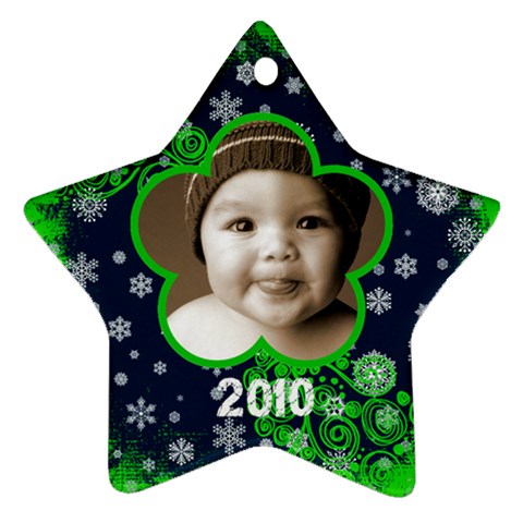 Scroll Upon A Star Snowflake 2010 Star Ornament By Catvinnat Front