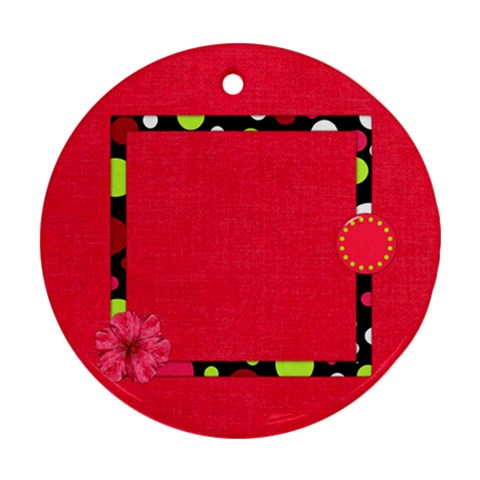 Cherry Slush 1 Sided Ornament 1 By Lisa Minor Front