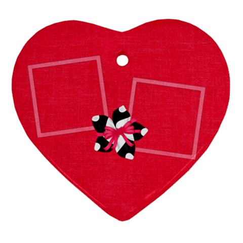 Cherry Slush Heart Ornament By Lisa Minor Front