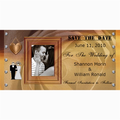 Wedding Save The Date Cards #4 By Lil 8 x4  Photo Card - 3