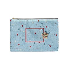 With love - blue (7 styles) - Cosmetic Bag (Medium)