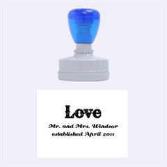 Love Mr and Mrs. Stamp - Rubber Stamp Oval