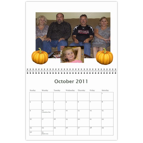 Calendar 2011 By Danny Caulder Oct 2011