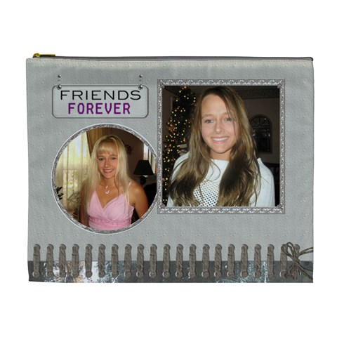 Friends Forever Xl Cosmetic Bag By Lil Front