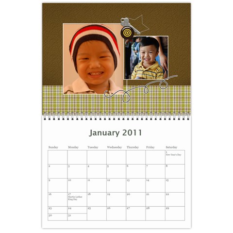Asher 2011 Calendar By Mai D Jan 2011