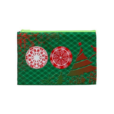 Xmas Swirls Cosmetic Bag By Ivelyn Front