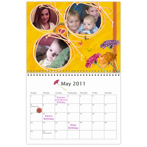 Moms Calendar 2011 By Angeline Petrillo May 2011