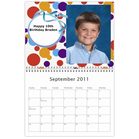 2011 Calendar By Bridget Sep 2011