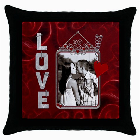Valentine Love Throw Pillow Case By Lil Front