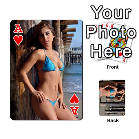 Ace Bikini Cards By Kesma Front - HeartA