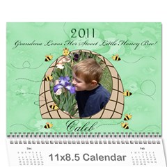 Grandma Loves Her Sweet Honey Bee2 2011 - Wall Calendar 11  x 8.5  (12-Months)