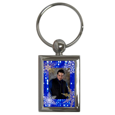 Blue Light W/snowflakes Keychain By Ivelyn Front